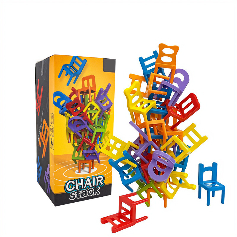Party Games Juego - 24-elementowy składany fotelik-puzzle dla dzieci, interaktywna