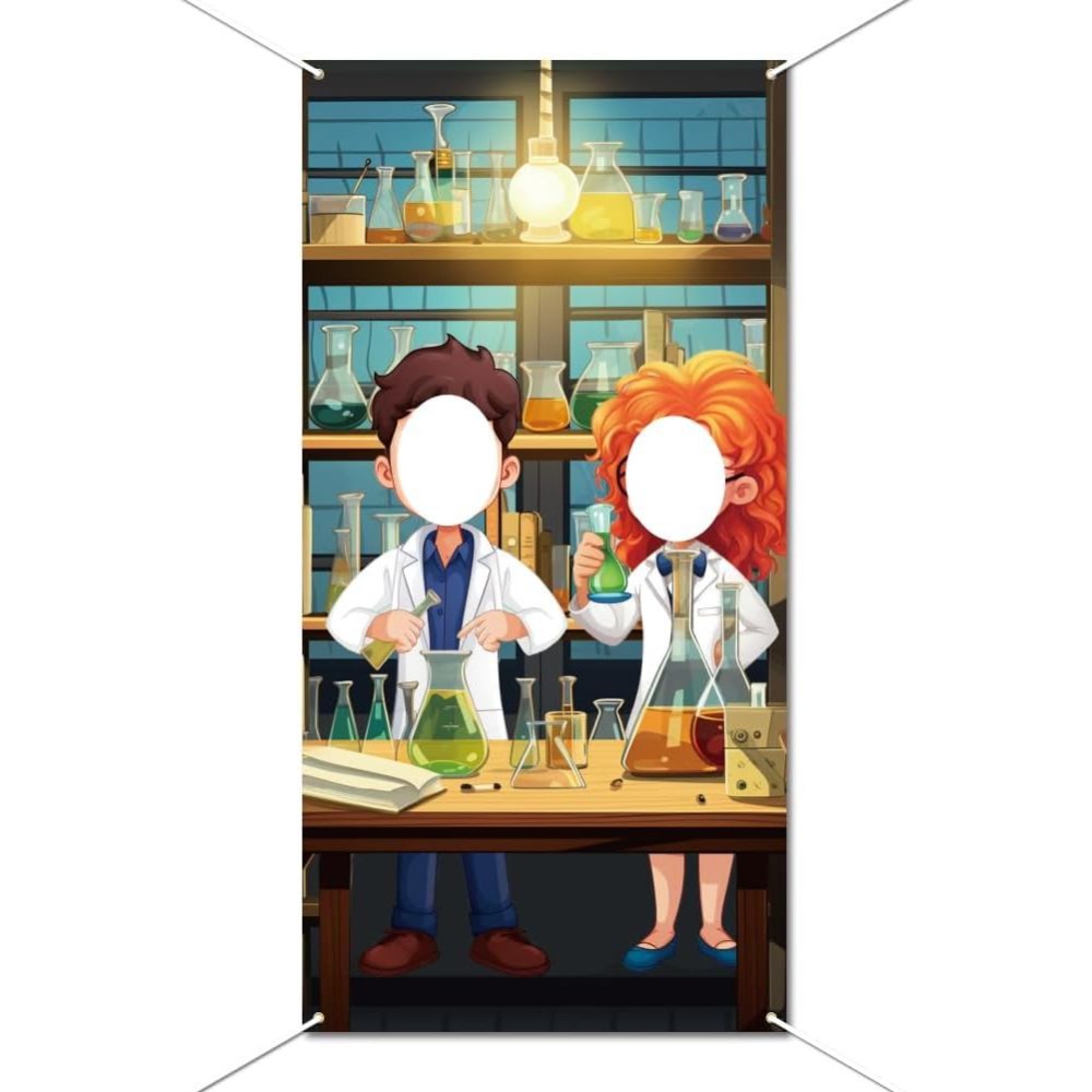Party Games Lab - Tło na imprezę naukową, dekoracja na