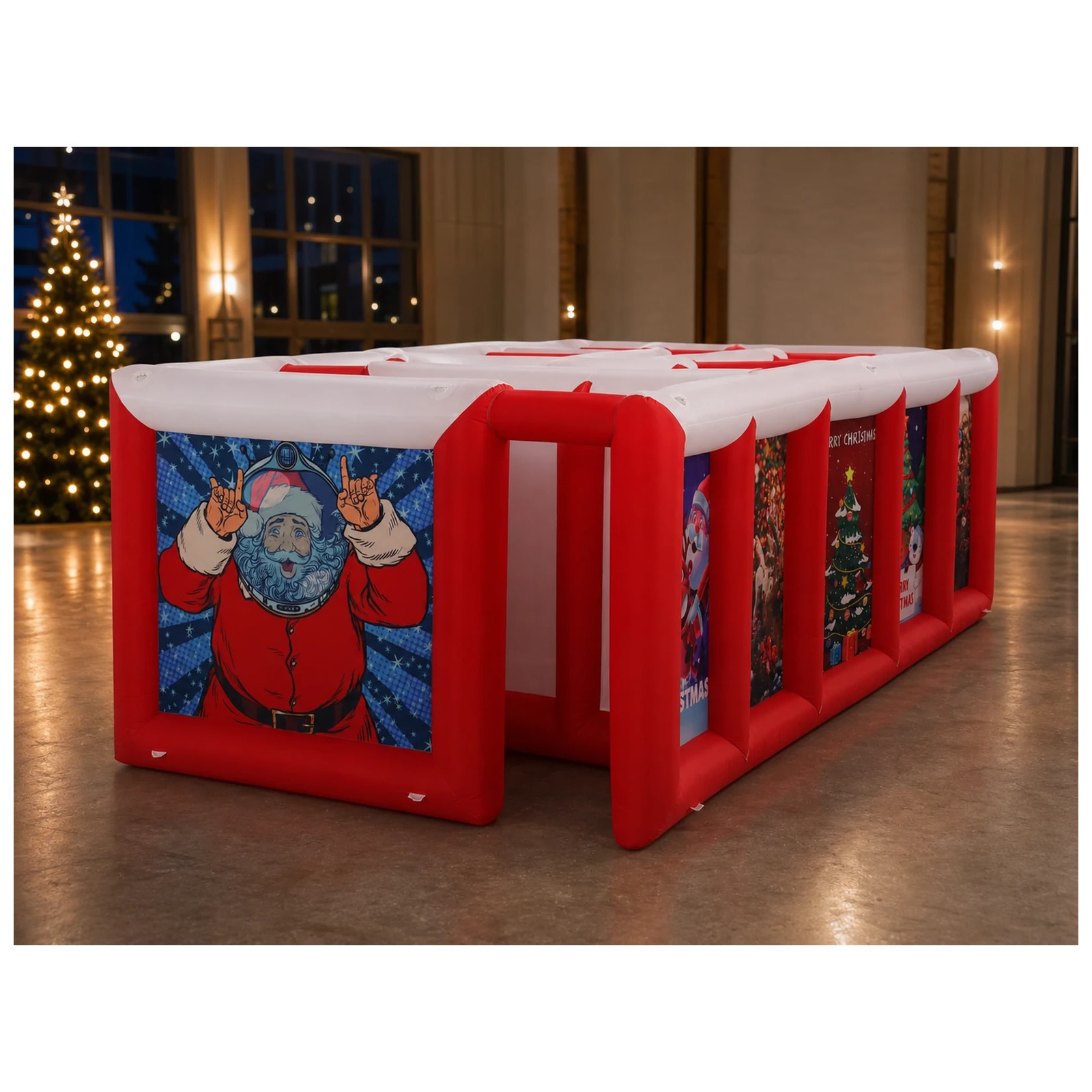 Duży czerwono-biały dmuchany l – Party Games Kids Outdoor recenzja i cena